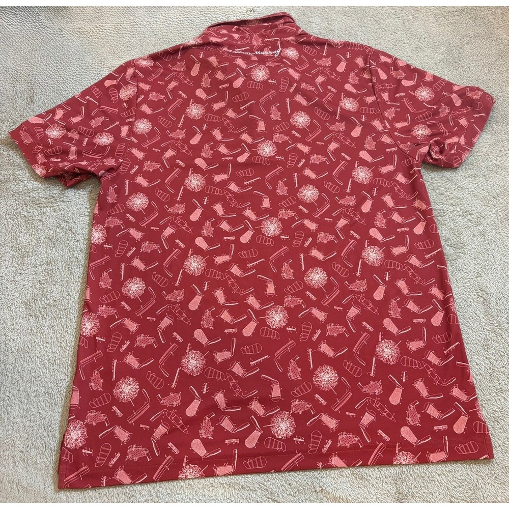 William Murray Golf Polo Shirt Men's M Red Blueprint Tartan Turmoil Performance‎ - Picture 10 of 10